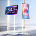 21.5/24/27/32 in Smart Touchscreen Monitor 1080p Portable Android 12/13 TV Swivel Rolling Stand Mobile On Wheels Display(24IN,8+128GB(1080P))