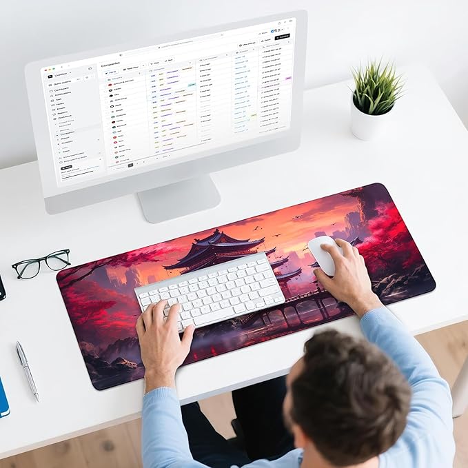 Gaming Mouse Pad - (31.5"×11.8") Japanese Anime Large Mouse Pads for Desk - Desk Mat for Keyboard and Mouse with Non-Slip Base, Desks Pad Matfor Game/Office & Home