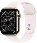 Apple Watch Series 11 [GPS + Cellular 42mm] Smartwatch with Gold Titanium Case with Light Blush Sport Band - S/M. Sleep Score, Fitness Tracker, Health Monitoring, Always-On Display, Water Resistant