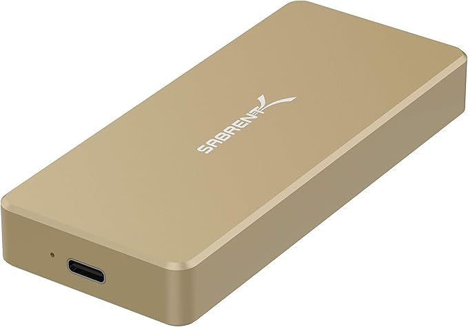 SABRENT USB Type-C Aluminum Enclosure for M.2 NVMe SSD in Gold (EC-NVME-GLD)
