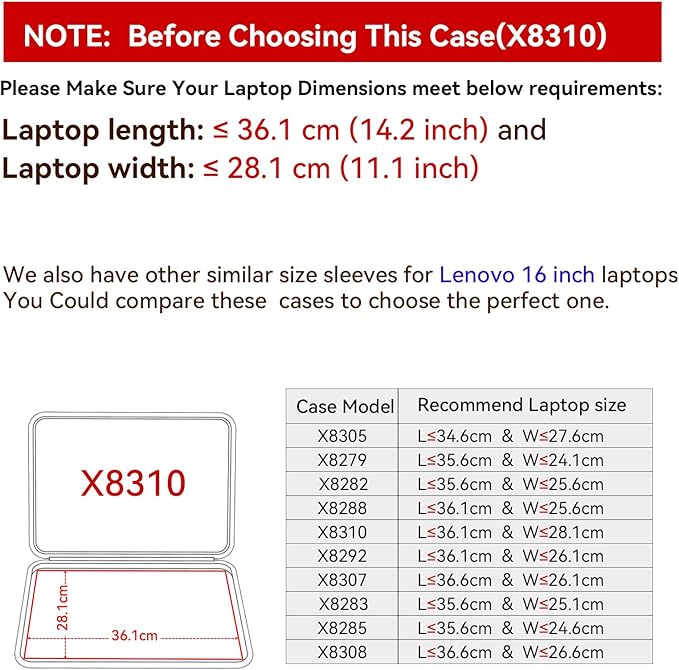 Smatree Hard EVA Protective Sleeve Case Compatible for 16 inch Lenovo Legion Pro 7/7i Gen 10, for 16 inch Lenovo Legion 9i Gen 9, for 16inch LOQ 16IRH8/16APH8 Gaming Laptop (X8310)