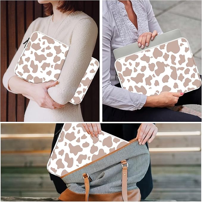 Laptop Sleeve Bag 15.6-16 inch,Compatible with MacBook Air 15 inch M2 2023 A2941/16 Pro M2 A2780 M1 A2485 /Pro Retina 15 A1990,Chromebook,HP,15.3-16 inch Notebook (Brown Cow)