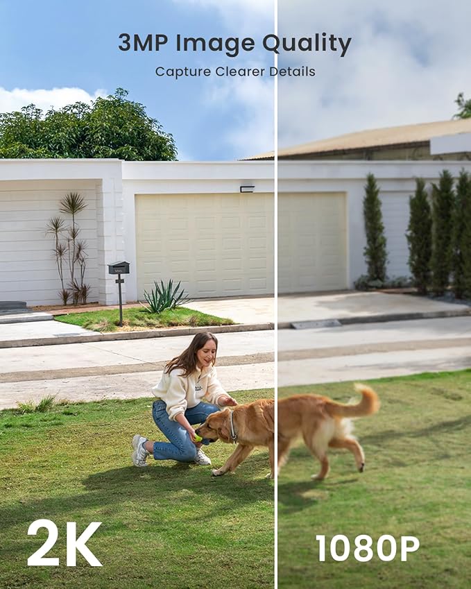 ieGeek Security Cameras Wireless Outdoor 2-Pack, 2K WiFi Surveillance Camera for Home Security, Battery Powered Security Cameras with Siren & Spotlight, AI Detection, App for Phone, IP65 Waterproof