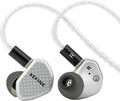 Linsoul Kefine Klean in Ear Monitor,10mm DLC Diaphragm Dynamic Driver HiFi Earphones,Wired Gaming Earbuds,Replaceable Nozzles,Detachable Silver-Plated Cable for Audiophile (No Mic 4.4mm, Silver)