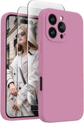 FireNova Designed for iPhone 16 Pro Case, Silicone Upgraded [Camera Protection] Phone Case, Soft Anti-Scratch Microfiber Lining Inside, 2024, Lilac Purple