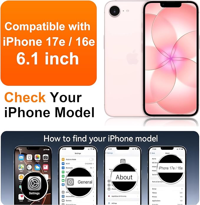 SPIDERCASE Magnetic for iPhone 17e Case for iPhone 16e Case, with [3 Stand Ways] [Military Grade Drop Protection] Invisible Stand Shockproof Slim Case for iPhone 17e/16e 6.1 inch, Green