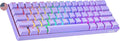 Geeky GK61 60% | Hot Swappable Mechanical Gaming Keyboard | 61 Keys Multi Color RGB LED Backlit for PC/Mac Gamer | ANSI US American Layout (Lavender, Mechanical Speed Yellow)