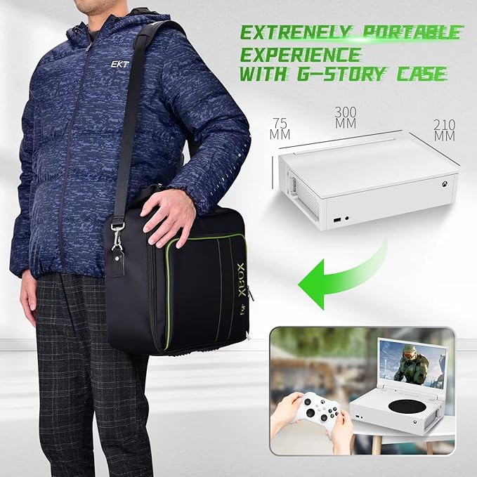 G-STORY 12.5‘’ Portable Monitor for Xbox Series S, 1080P Portable Gaming Monitor IPS Screen for Xbox Series S（not Included） with Two HDMI, HDR, Freesync, Game Mode, Travel Display