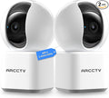 ARCCTV Indoor Security Camera, Camera for Home Security, 5G&2.4GHz Pet Camera with WiFi 6, Motion Tracking, 2-Way Audio, Night Vision, Cloud & SD Card Storage, Compatible with Alexa