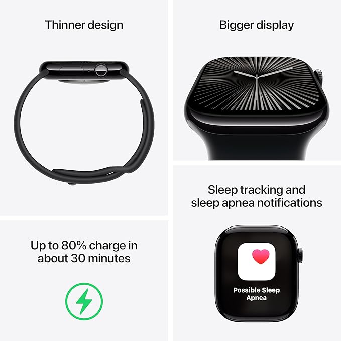 Apple Watch Series 10 [GPS + Cellular 42mm] with Slate Titanium Case with Slate Milanese Loop. Fitness Tracker, ECG App, Always-On Retina Display, Carbon Neutral with AppleCare+ (2 Years)