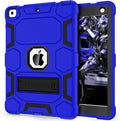 CCMAO iPad 6th Generation Cases, iPad 5th Generation Case, iPad 9.7 Case, iPad Air 2 Case, Hybrid Shockproof Rugged Drop Protection Case Built with Kickstand, Dark Blue+Black