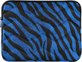 Laptop Case Sleeve, Blue Tiger Print Black Animal Shockproof Protective Computer Carrying Cover, Briefcase Handbags 15-16 inch Laptop Sleeve Bag