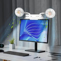 Reading Stand Lamp Space-Saving Clip Fan Light, USB-Powered Cooling 3D Fan with LED Light Bar, Personal Climate Management for Monitor/Laptop/Flat/Bedside/Bookshelf/Music Stand (Glacier Silver)