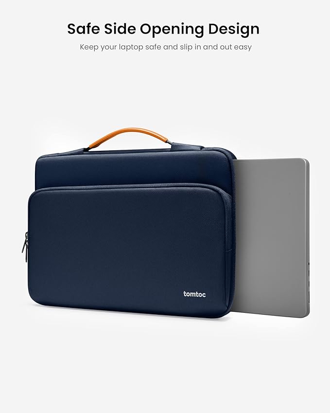 tomtoc 360 Protective Laptop Sleeve for 13.5-14.4 Inch Microsoft New Surface Laptop Studio/5/4/3/2/1, Surface Book 3/2/1, Water-Resistant Shockproof Notebook Accessory Carrying Case Bag, Blue