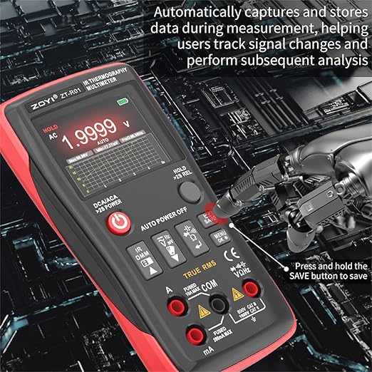 ZOYI Thermal Imaging Camera 2 in 1 True RMS Multimeter 32×32Resolution -4°F to 1022°F Type-C Charging for Electrical Industrial Inspections 25000count Digital multimeter