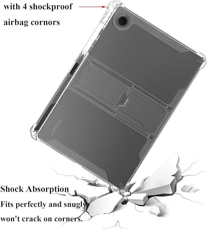 Clear Case for iPad mini 5 (2019) & iPad mini 4 (2015) with Pencil Holder & Kickstand Soft TPU Back Shockproof Transparent Cover [Corner Protection] for iPad mini 5th/4th Gen 7.9 inch,Clear