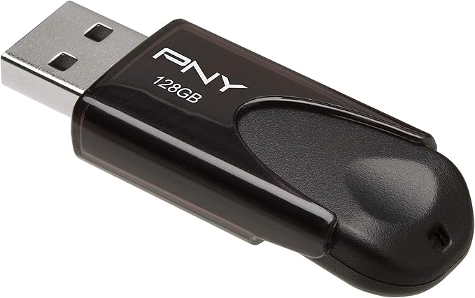 PNY 128GB Attaché 4 USB 2.0 Flash Drive, Black (Pack of 2)