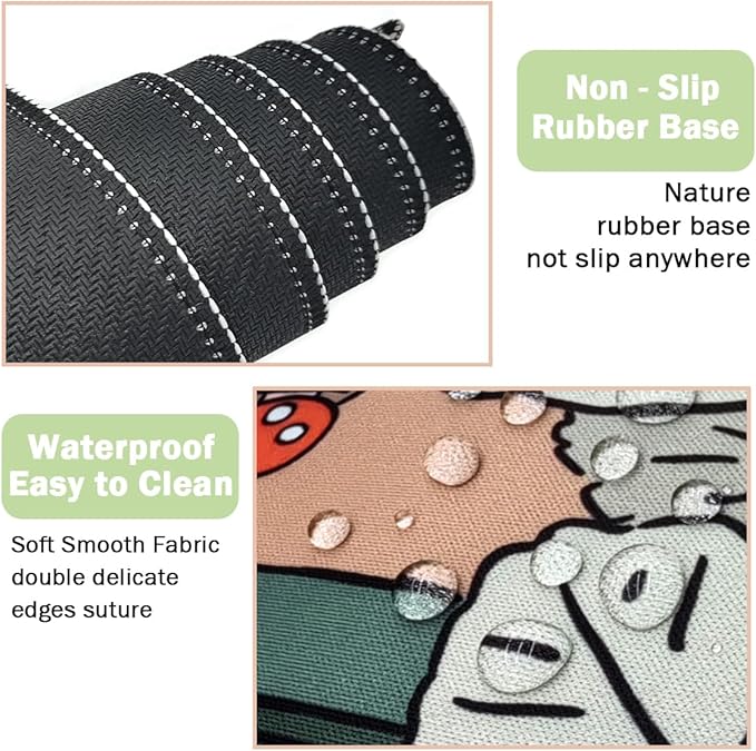 Cute Large Mouse Pad, Kawaii Extended Mouse Pad Desk Pad Easy Typing for Typing Office Game 35.4 x15.7 in - Kawaii Frog