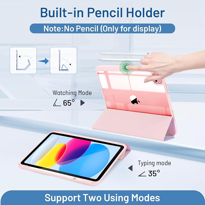 MrARTIST for for iPad Pro 11 Inch Case (M5/M4) 2025/2024 6th/5th Generation Case Cute for Women Girls Girly Kawaii Aesthetic Design for Apple Tablet Cover with Pencil Holder, Castle