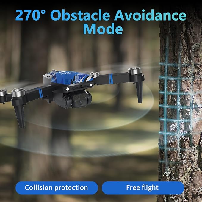 TTROARDS Drone with 4k Camera for Adults, Drone with LCD Screen 2.8 Inch, 32G SD Card, Professional Brushless Motor 270° Obstacle Avoidance, Foldable Remote Control Mini Quadcopter for Beginners