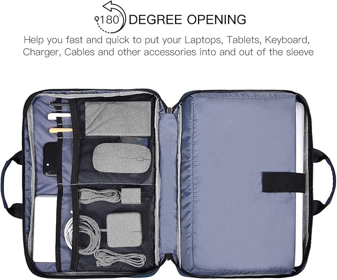14-15 Inch Laptop Sleeve Case Men Women Bag for MacBook Pro 14 M5/M4/M3/M2, Macbook Air 15 M5/M4/M3, HP Pavilion/Chromebook 14, Dell Inspiron 14, Lenovo Acer ASUS Chromebook 14, Surface 15 Case,Blue