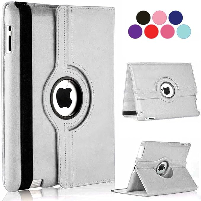 Vultic Rotating Case for iPad Air 3 (2019) / Pro 10.5 inch (2017), 360 Degree Stand [Auto Sleep/Wake] Folio PU Leather Smart Cover (Silver)