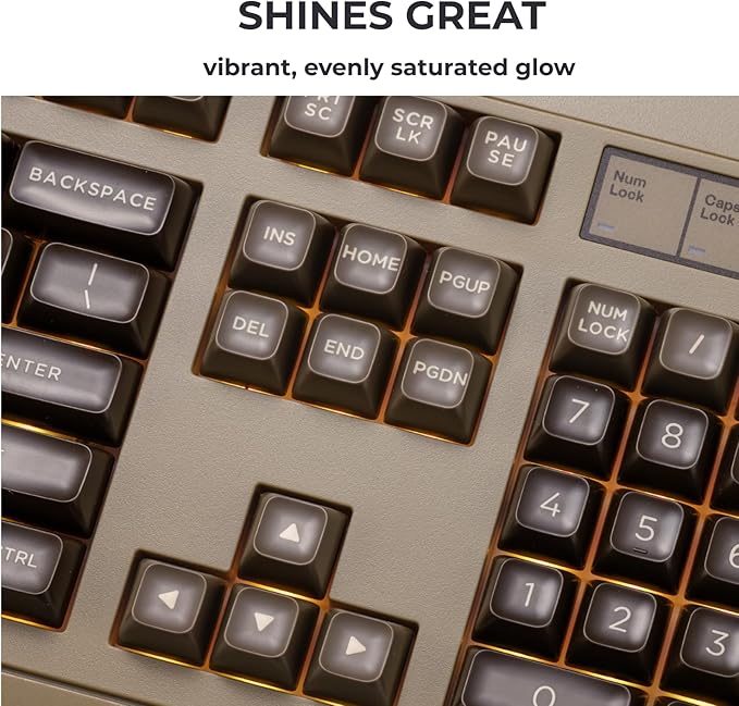 FL·ESPORTS OG104 Tri-Mode Retro Mechanical Keyboard, 104 Keys Heavy Gaming Keyboard, Hot Swappable, SA Profile PBT Keycaps, 4000mAh for Mac/PC - Silent Switches | Brown
