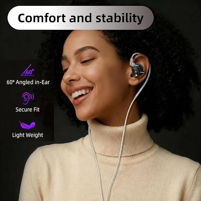 KZ ZS12 PRO 2 USB C Wired Headphones Type-C in Ear Monitor Headphone, 5BA+1DD 6 Driver Gaming Earbuds USB C Wired Earphones, HiFi Clarity Sound Immersive Bass IEMs for Gaming (Black, USBC-with Mic)
