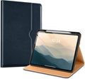 VIKESI Case for iPad Pro 13-inch M5 or M4 Released in 2025 or 2024, Leather Stand Cover with Apple Pencil Holder, Auto Wake/Sleep, Multiple Viewing Angles, Built in Hand Strap & Pocket,Blue