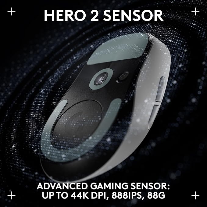 Logitech PRO X Superlight 2 DEX Wireless Gaming Mouse, White | Lightweight, Hero 2 Sensor, 44k DPI, 5 Programmable Buttons, Lightspeed Wireless, Right Hand, PC/Mac | Signature Series Charging Dock