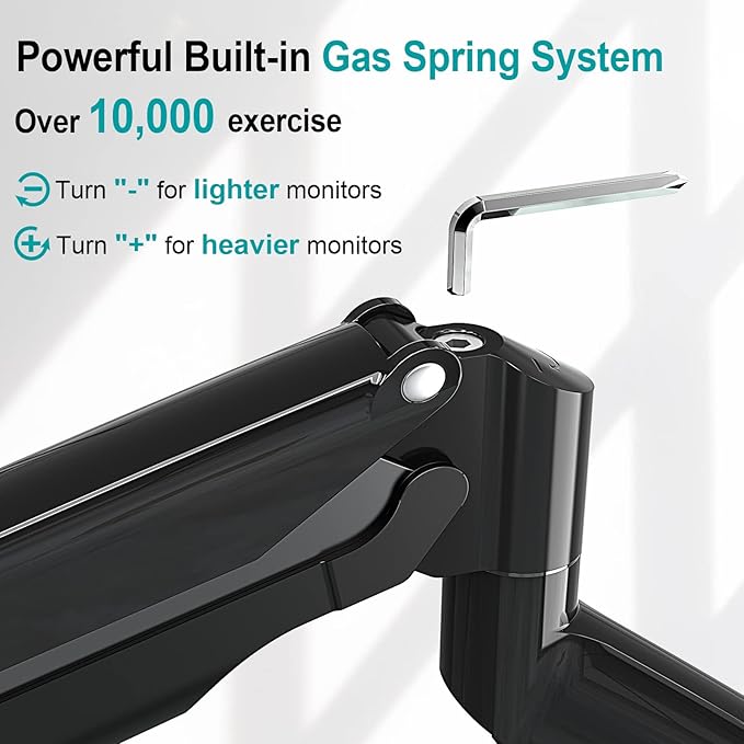 MOUNT PRO 40 inch Single Monitor Mount Stand fits 30.9lbs Ultrawide Screen, Heavy Duty Gas Spring Monitor Arm, Premium Desk Computer VESA Mount with Height/Tilt/Swivel/Rotation Adjustable