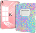 Trifold Case for iPad 11th Generation A16 Chip 2025, Slim iPad 10th Generation Case A14 10.9" 2022, Lightweight Shockproof Clear Transparent Back Cover, Composition Book