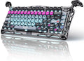 GravaStar Mercury V75 Pro HE Keyboard – 75% Layout Gaming Keyboard, Hall‑Effect Magnetic Switches, Only Wired, Hot‑Swappable, 8000 Hz Polling, Dual‑Zone RGB, Semi‑Aluminum Frame with Cyberpunk