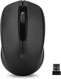 Rii Wireless Mouse, 2.4G Portable Computer Mice for PC, Laptop, Windows,Office Included Wireless USB dongle (Black)