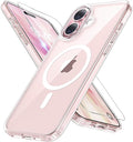Miracase Magnetic for iPhone 17 Case (Compatible with MagSafe) with Screen Protector Military-Grade Protection, Anti-Fingerprint Translucent Matte Phone Cover for iPhone 17 6.3 inch, Clear