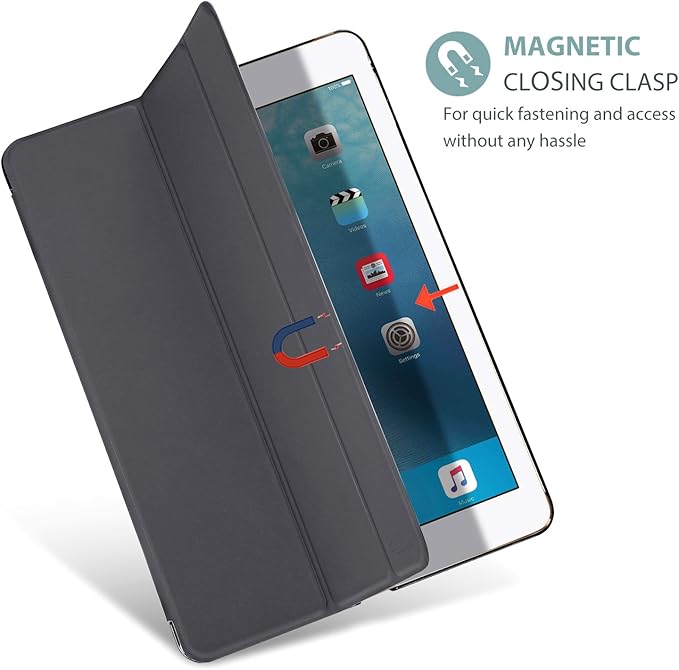ProCase Smart Case for 10.5” iPad Air 3rd Generation 2019 / iPad Pro 2017, Slim Stand Cover with Translucent Frosted Back for iPad Air 3 -Grey