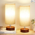 PartageiZ Small Table Lamp for Bedroom Set of 2 - Bedside Lamps for Night Stands, Minimalist Nightstand Light Lamp, Desk Lamps for Reading Room, Kids Room, Living Room, Office, Dorm