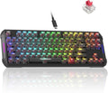 DarkBeacon Flux87 HE Mechanical Gaming Keyboard Wired, Hall Effect Magnetic Red Switch, 0.01mm Rapid Trigger, Adjustable Actuation, RS/SOCD/DKS/MT, 8000Hz Polling, Hot Swappable, RGB Backlit for PC