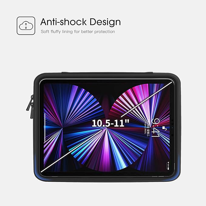 Smatree iPad Pro Hard Sleeve Case for 11 inch iPad Pro M5 2025/M4 2024/2022, 10.9 inch iPad Air 2022, Microsoft Surface Go 10.5 Sleeve Case Tablet Bag