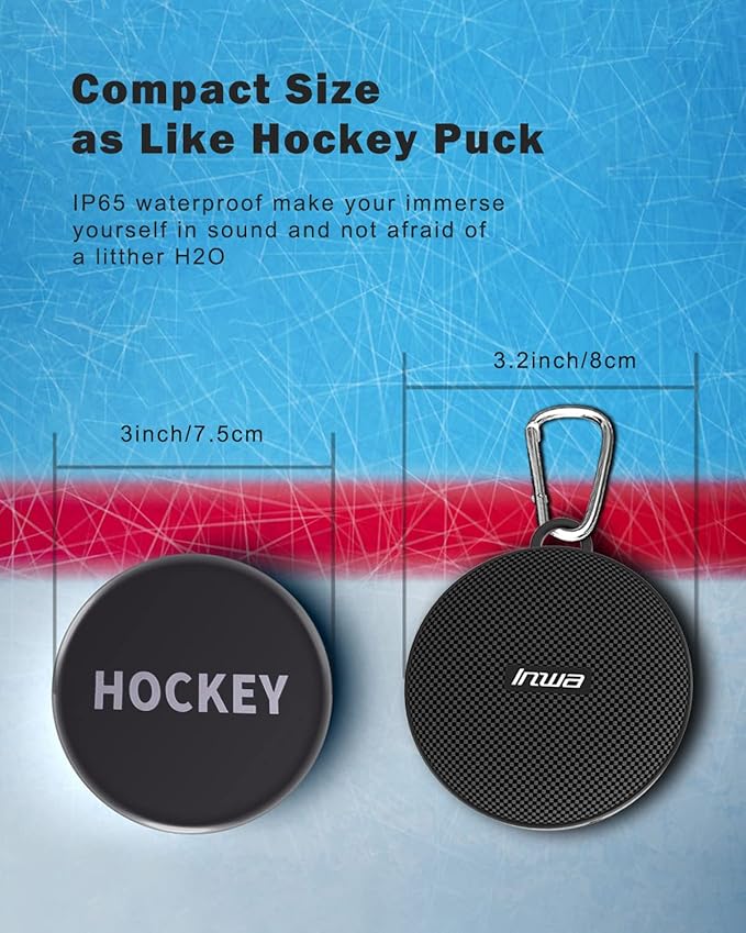 Inwa Bluetooth Bicycle Speakers with TF Card Mode, Waterproof Wireless Portable Traveling Bike Speaker, Built in Mic for Bicycle Riding, Showering, Hiking, Pool, Beach, Golfing(Black)