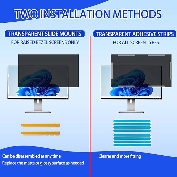 19 Inch Privacy Screen for Monitor with 5:4 Widescreen Monitor Blue Light Screen Protector - Anti-Glare - Anti-Scratch Protector Film for Data Confidentiality Privacy Shield [2 Pack]