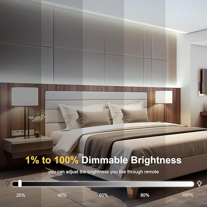 COB LED Strip Lights, ETL Listed Daylight White Light Strip 6000K, 32.8ft 24V COB Lights with 3200 LEDs, CRI 90+, Remote, 24V Adapter, LED Light for Cabinets, Home Lighting Indoor Decoration