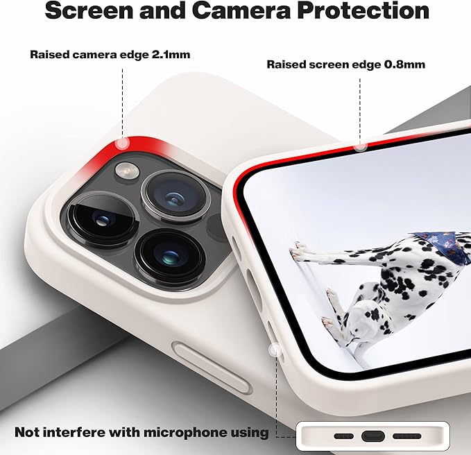OTOFLY Designed for iPhone 13 Pro Max Case, Silicone Shockproof Slim Thin Phone Case for iPhone 13 Pro Max 6.7 inch (Stone) | Silicone, Shockproof, Slim, Thin