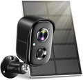 Security Cameras Wireless Outdoor, 2K Solar Cameras for Home Security, WiFi Cameras Battery Powered, AI Motion Detection, Color Night Vision, 2-Way Talk, Spotlight Siren Alarm-Black Grey Solar Camera