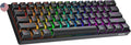 Geeky GK61 SE 60% | Mechanical Gaming Keyboard | 61 Keys Multi Color RGB LED Backlit for PC/Mac Gamer | ANSI US American Layout (Black, Mechanical Brown)