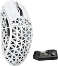 MAMBASNAKE M5 Ultra Carbon Fiber 8KHz Wireless Gaming Mouse,PAW3950 Sensor 42K DPI,39g Lightweight Tri-Mode 2.4GHz/BT/Wired Computer Mice,Web Driver Support,for Win/Mac/FPS/MOBA/Esports-White (A)