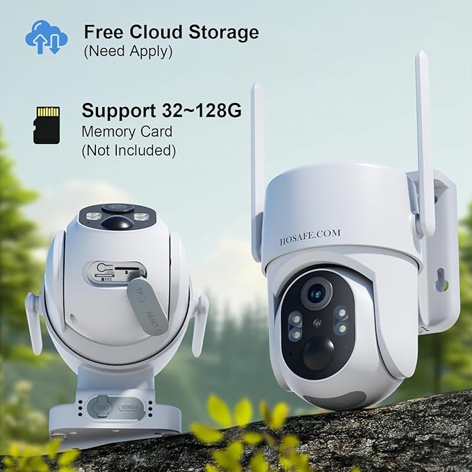 No WIFI Security Camera No Internet Needed, 4G LTE Cellular Security Camera Outdoor Wireless, Solar Power Security Camera Outside, PIR Sensor, 2K Color Night Vision, 360View, 2-Way Talk, IP66