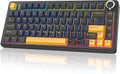 AULA F75 - 75% Wireless Mechanical Keyboard,Hot Swappable Custom Gaming Keyboard with Knob,BT5.0/2.4GHz/USB-C,RGB Backlit,Pre-lubed Reaper Switches,Double Shot PBT Keycaps,Mechanical Gaming Keyboards