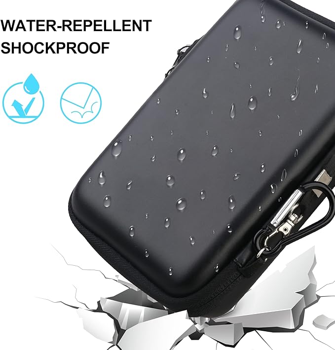 Lacdo Hard Drive Carrying Case for SanDisk Professional G-Drive ArmorATD – Rugged Portable External Hard Drive HDD USB-C USB 3.2 Gen 1 1TB 2TB 4TB 5TB 6TB Shockproof Protective Travel Bag, Orange