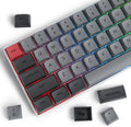 Guffercty kred XDA Profile Minimalist Black Keycaps 75 Percent Dye-sub PBT Keyboard Caps with ISO Keys for MAC 60% 65% 75% 96% Mechanical Keyboard (Black Dolch)